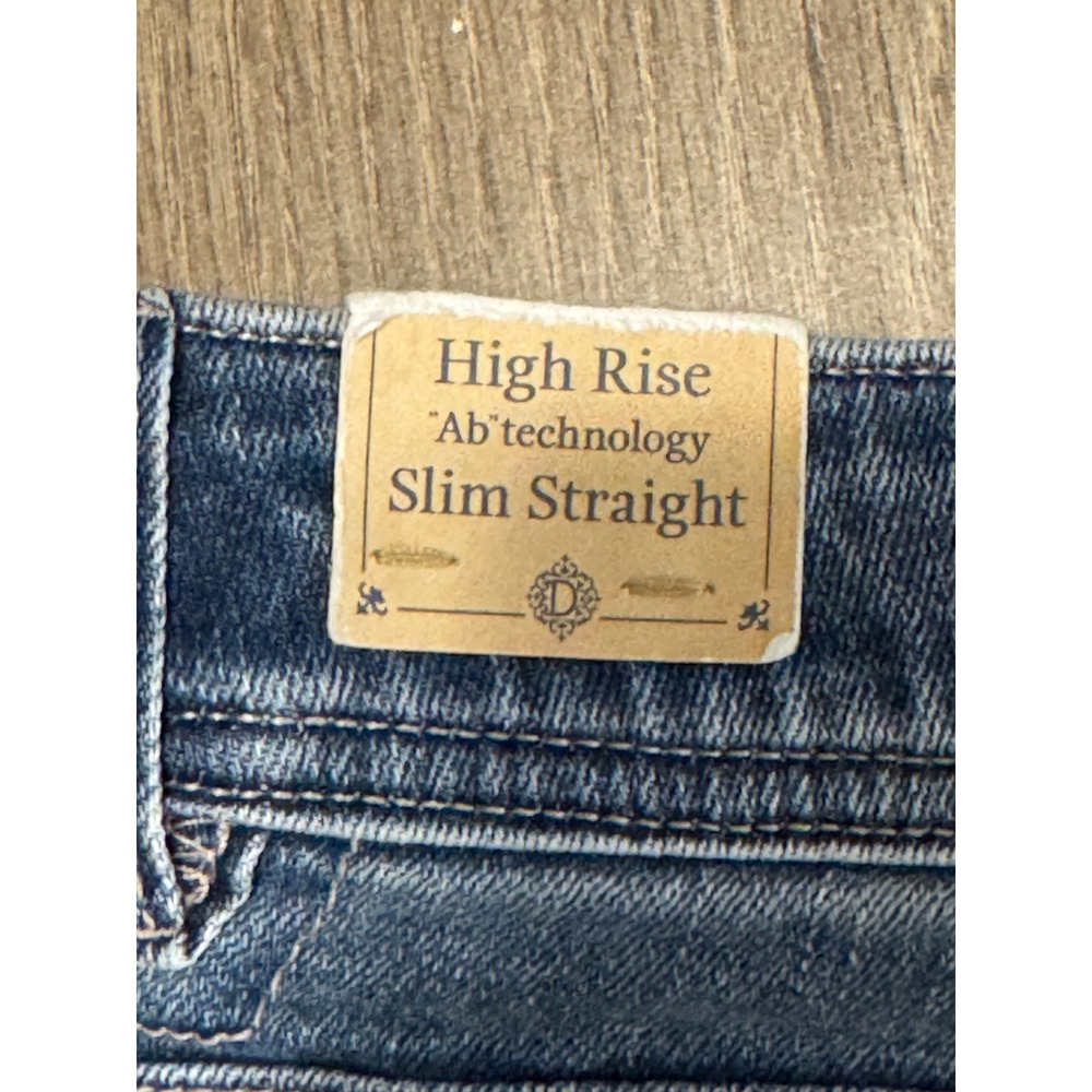 NWT Democracy‎ Women's Size 16 High Rise Slim Straight Ab Technology Jeans new - Picture 9 of 14